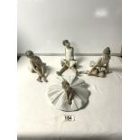 FOUR NAO PORCELAIN BALLERINA'S