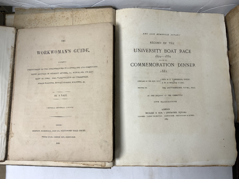 VICTORIAN BOOKS INCLUDES 1 VOLUME RECORD OF UNIVERSITY BOAT RACE 1829-1880 LIMITED EDITION 181/250 - Image 3 of 4