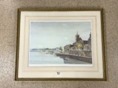 FRANCIS MURRAY RUSSELL FLINT ( 1915 - 1977 ) ARTIST PROOF LIMITED EDITION PRINT 4/12 TITLED PONT ST.