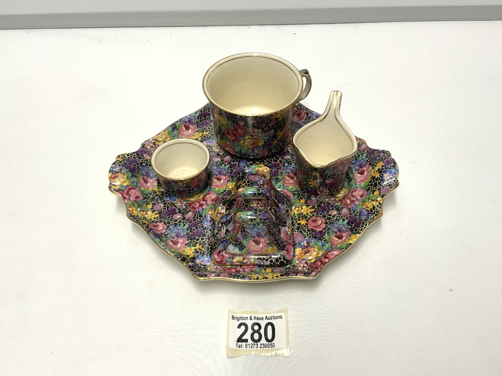 ROYAL WINTON GRIMWADES HAZEL CHINTZ PATTERN BREAKFAST SET ON STAND CONDITION ( GOOD ) - Image 2 of 4