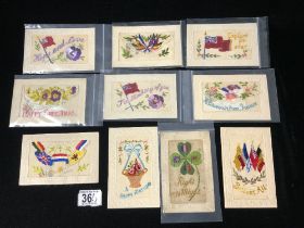 QUANTITY OF SILK POST AND GREETING CARDS.