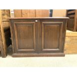 ANTIQUE OAK TWO DRAWER CUPBOARD 91 X 62 X 65CM