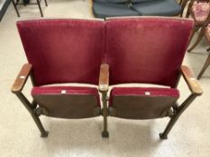 PAIR OF THEATRE CHAIRS ( THEATRE ROYAL BRIGHTON )
