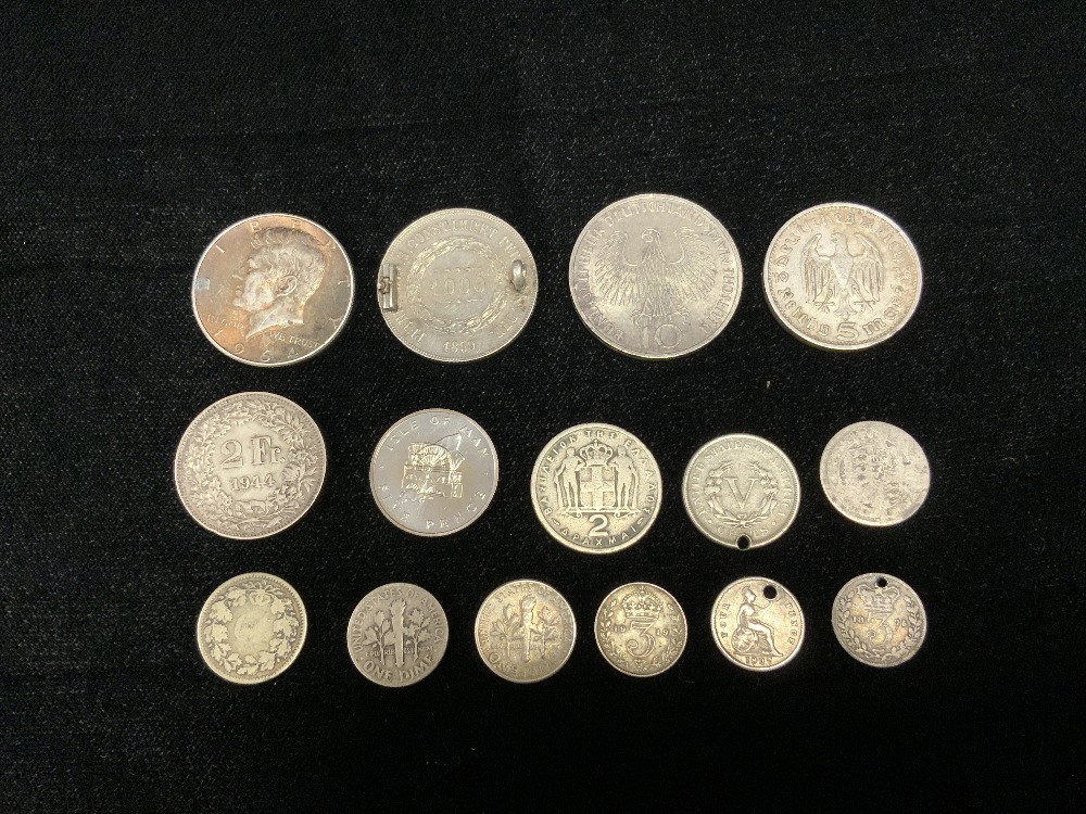 SMALL QUANTITY OF USED COINS, - Image 2 of 2