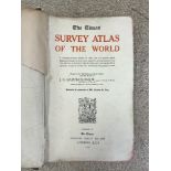 LEATHER BOUND - THE TIMES ATLAS OF THE WORLD, 1922.