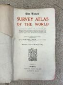 LEATHER BOUND - THE TIMES ATLAS OF THE WORLD, 1922.