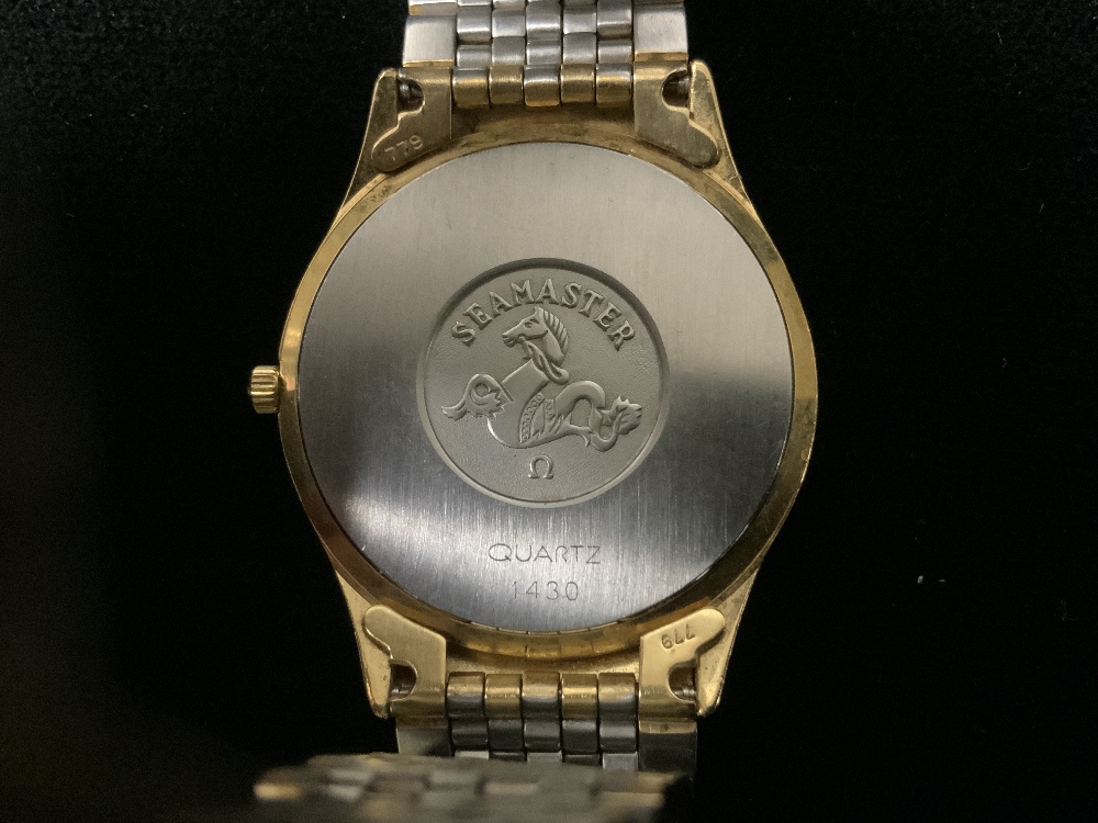 GENTS GOLD PLATED QUARTZ OMEGA SEAMASTER WRISTWATCH IN OMEGA BOX. - Image 4 of 6