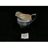 HALLMARKED SILVER CREAM JUG, BIRMINGHAM 1940, S BLANCKENSEE & SON LTD, 210 GRAMS.