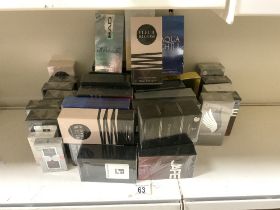 QUANTITY OF BOXED AFTERSHAVES AND PARFUMS.