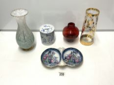 MIXED ART GLASS AND CERAMICS INCLUDES SPODE