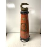 GEORGE V MERRYWEATHER FIRE EXTINGUISHER WITH A BRASS TOP 58CM
