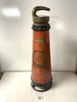 GEORGE V MERRYWEATHER FIRE EXTINGUISHER WITH A BRASS TOP 58CM