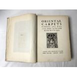 A BOOK ON ORIENTAL CARPETS, RUNNERS AND RUGS AND SOME JACQUARD REPRODUCTIONS.