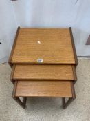 A NEST OF G PLAN MID CENTURY TEAK COFFEE TABLES -