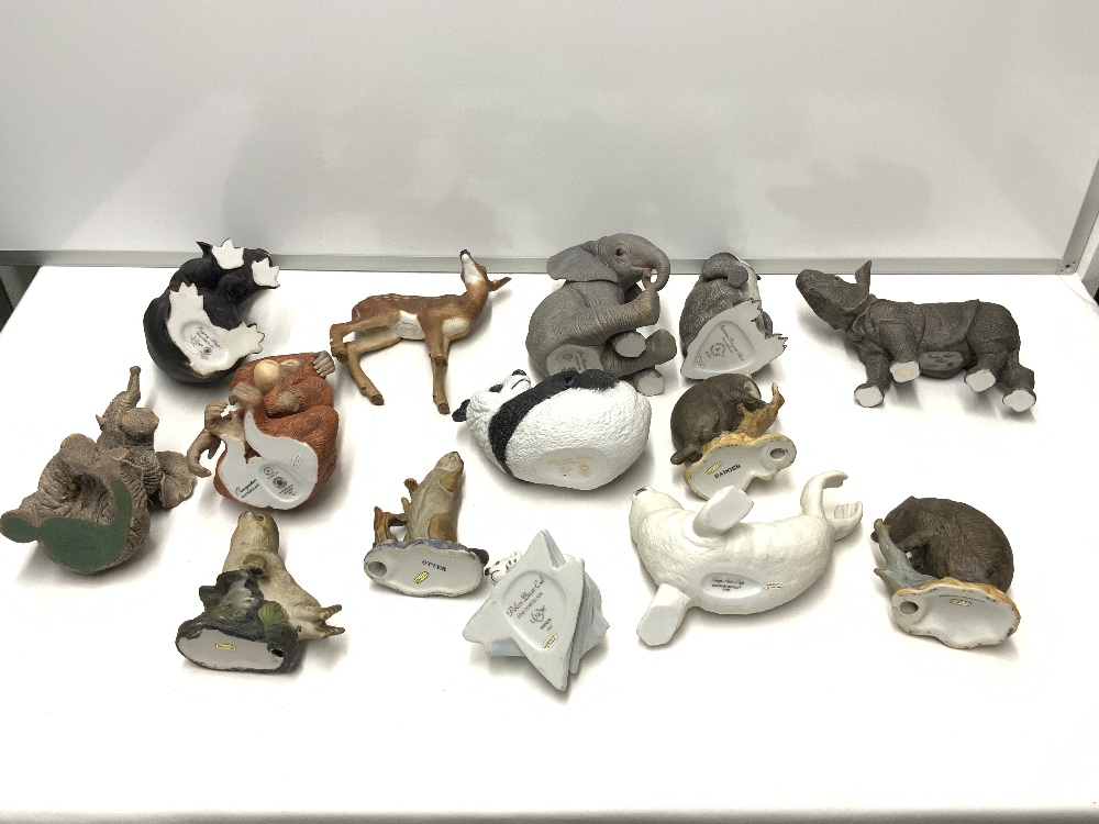 LENNOX PORCELAIN POLAR BEAR CUB, BROOKES AND BENTLEY PORCELAIN HARP SEAL PUP, AND OTHERS, MIXED. - Image 4 of 6