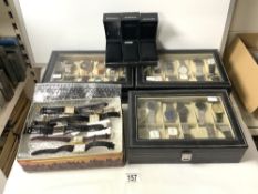 LARGE QUANTITY OF WATCHES WITH CASES SEKONDA, ACCURIST AND MORE