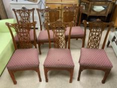 SIX CHINESE CHIPPINDALE DINING CHAIRS