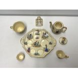 ROYAL WINTON GRIMWADES BREAKFAST SET GOOD CONDITION ( SLIGHT WEAR TO GILDING AND CRAZING )