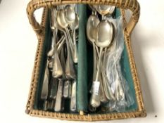 SMALL QUANTITY OF SILVER-PLATED CUTLERY.