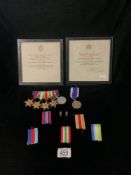 A ROYAL FLEET RESERVE MEDAL TO JX.777525 H.R.REED. PO. B. 26273 R.F.R. AND GROUP OF WWll MEDALS -