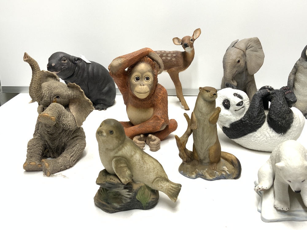 LENNOX PORCELAIN POLAR BEAR CUB, BROOKES AND BENTLEY PORCELAIN HARP SEAL PUP, AND OTHERS, MIXED. - Image 2 of 6