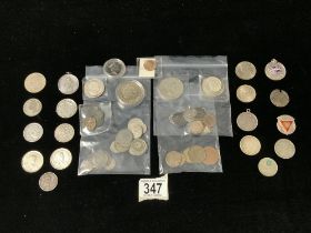 QUANTITY OF MIXED USED COINAGE.
