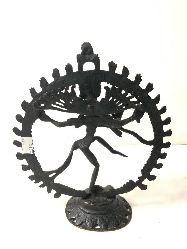 A INDIAN BRONZE SHIVA SCULPTURE; 27 CMS. - Image 2 of 4