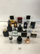 QUANTITY OF MENS USED AFTERSHAVES - HUGO BOSS, ISSEY MIYAKE, AND MORE.