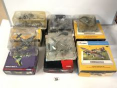 COLLECTION OF MODEL AIRPLANES IN BOXES. INCLUDES CORGI AND MODEL ZONE