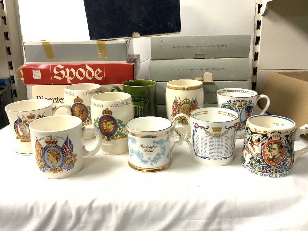 A LAURA KNIGHT COMMEMORATIVE MUG AND OTHERS ALSO ROYAL COPENHAGEN CABINET PLATES, SPODE AND OTHERS. - Image 2 of 5