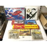 MODEL AIRCRAFT BY REVELL , KEILKRAFT AND AIRFIX ARE ALL BOXED
