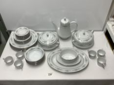 NORITAKE PORCELAIN MELISSA PATTERN COFFEE AND DINNER SET.