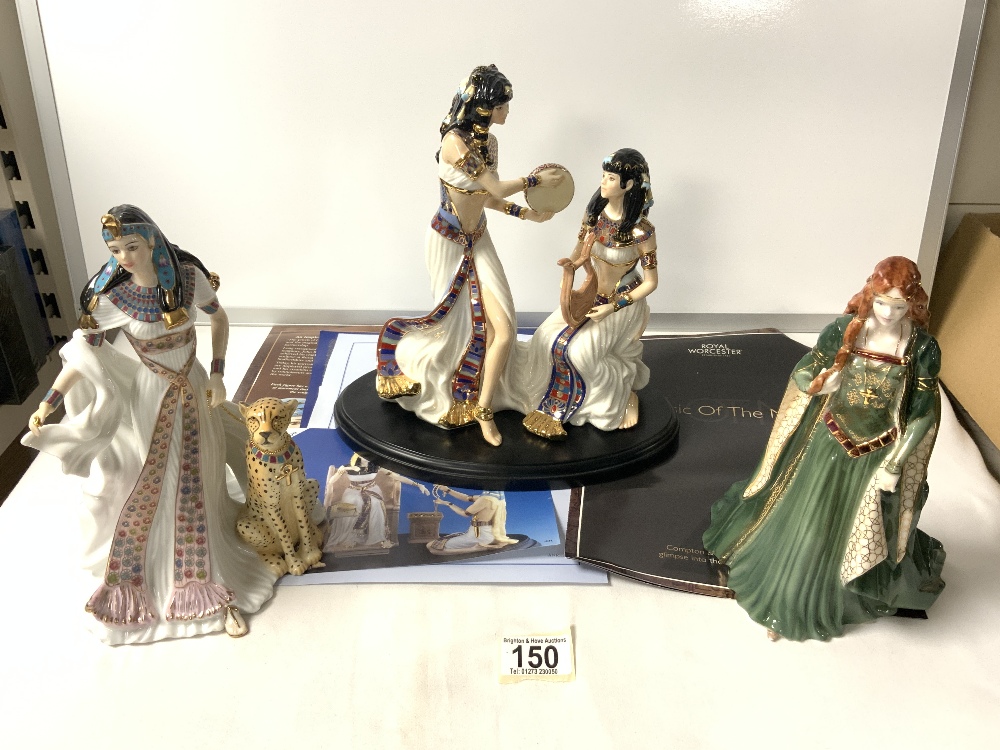 ROYAL WORCESTER ( MUSIC OF THE NILE ) LIMITED EDITION 232/4950 WITH ROYAL WORCESTER ( NEFERTARI )