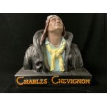 A CHARLES CHEVIGNON SHOP DISPLAY BUST FOR FLYING JACKETS AND FASHION; 26 CMS.
