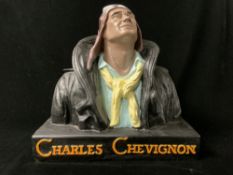 A CHARLES CHEVIGNON SHOP DISPLAY BUST FOR FLYING JACKETS AND FASHION; 26 CMS.