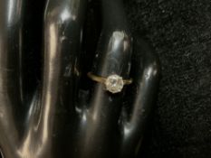LADIES 18CT HALLMARKED SOLITAIRE DIAMOND RING SET IN PLATINUM; APPROX 3/4 CARAT; SIZE L.