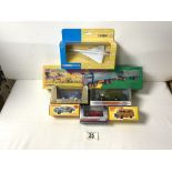 CORGI CLASSICS SHOWMANS RANGE - 8 WHEEL TRUCK AND TRAILER WITH LOADS - BILLY CROW & SONS, BOXED,