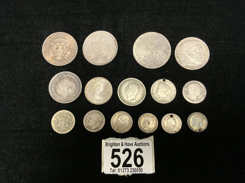 SMALL QUANTITY OF USED COINS,
