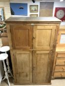 ANTIQUE PINE KITCHEN CUPBOARD 187.5 X 106 X 55CM