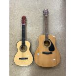 TWO ACOUSTIC GUITARS INCLUDES YAMAHA F310