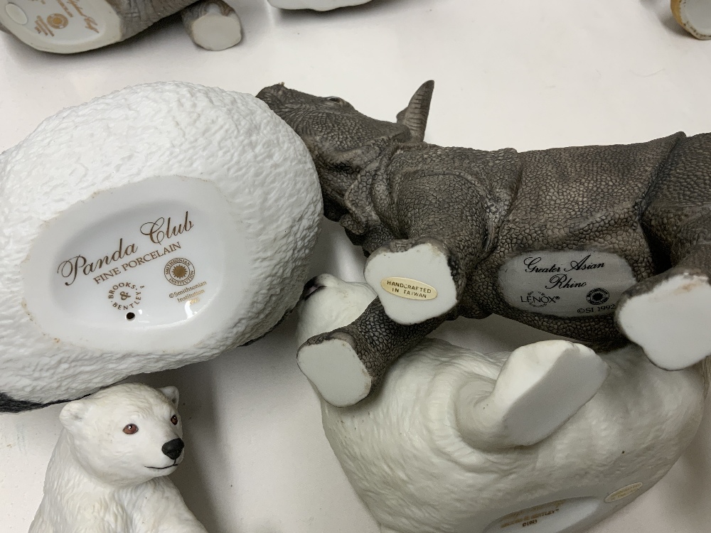 LENNOX PORCELAIN POLAR BEAR CUB, BROOKES AND BENTLEY PORCELAIN HARP SEAL PUP, AND OTHERS, MIXED. - Image 6 of 6