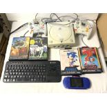 SEGA DREAMCAST CONSOLE, CONTROLERS; A/F, GAMES AND MORE.