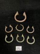 COLLECTION OF BRONZE SLAVE BANGLES