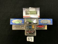 A CORGI BRS PARCEL SERVICE TOY VAN, AND 7 OTHER TOY VEHICLES.