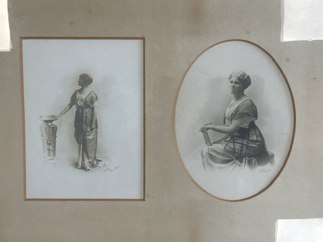 FIVE OLD PHOTOGRAPHIC STUDIES OF SAME LADY IN FRAME - SIGNED TREBLE BUXTON. - Image 3 of 4
