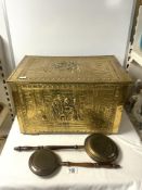 EMBOSSED BRASS LOG BOX.AND MORE