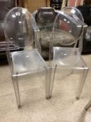 PAIR OF VICTORIA GHOST CHAIRS DESIGNED BY PHILIPPE STARCK FOR KARTELL