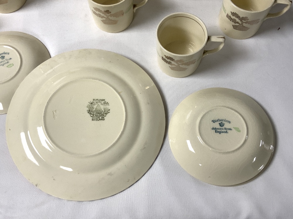 TWENTY SIX ART DECO ZENITH DAWN PATTERN BURLIEGH WARE DINNER AND SIDE PLATES AND A JOHNSON - Image 4 of 4