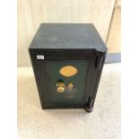 A CHUBBS SAFE WITH FITTED INTERIOR [ WITH KEY ]
