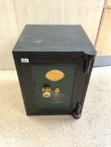 A CHUBBS SAFE WITH FITTED INTERIOR [ WITH KEY ]